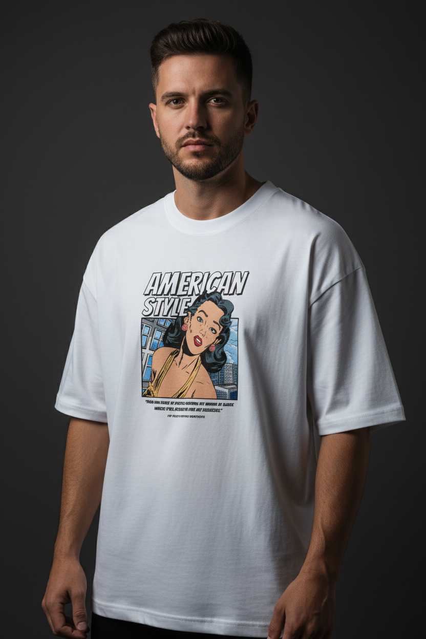 American Style Pop-Art Oversized Tee