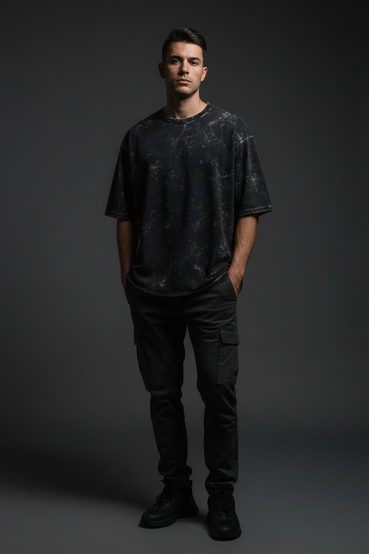 Unisex Acid Washed Oversized Tee