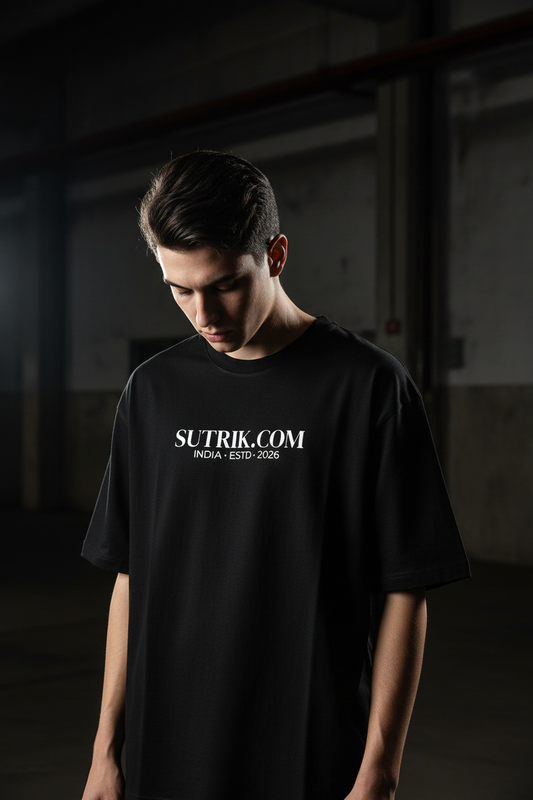 SUTRIK Signature Classic Oversized Tee - Black
